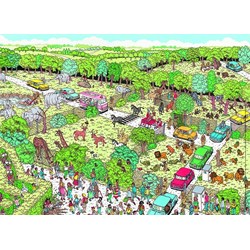 Nathan (86725) - "Where's Wally? Safaripark" - 100 brikker puslespil