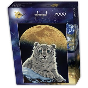Grafika (T-00410) - Schim Schimmel: "Moon Leopard" - 2000 brikker puslespil