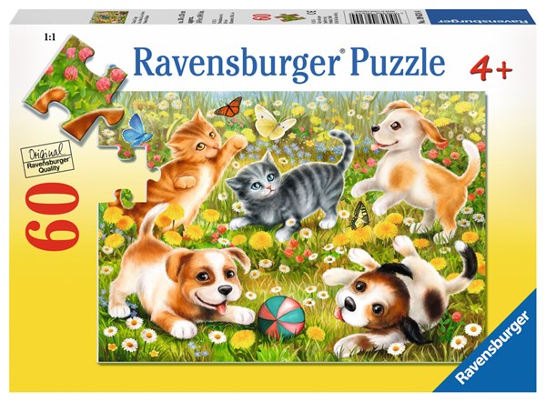 Ravensburger (09624) - "Cats & Dogs" - 60 brikker puslespil