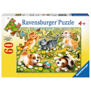 Ravensburger (09624) - "Cats & Dogs" - 60 brikker puslespil