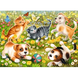 Ravensburger (09624) - "Cats & Dogs" - 60 brikker puslespil