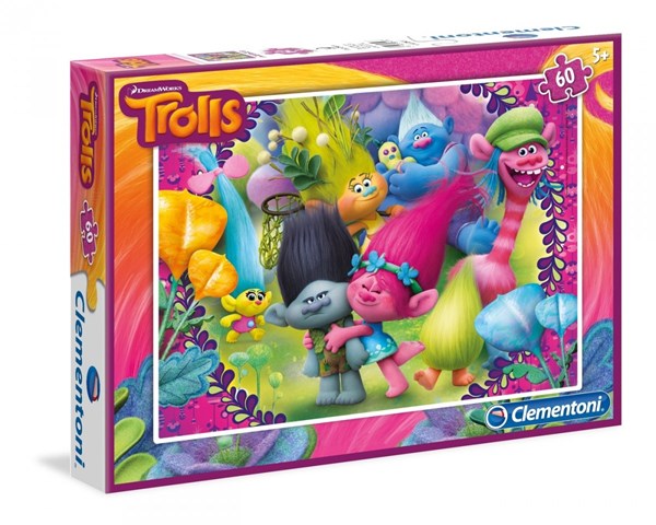 Clementoni (08422) - "Trolls" - 60 brikker puslespil