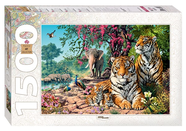 Step Puzzle (83054) - "Tigers" - 1500 brikker puslespil