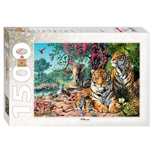 Step Puzzle (83054) - "Tigers" - 1500 brikker puslespil