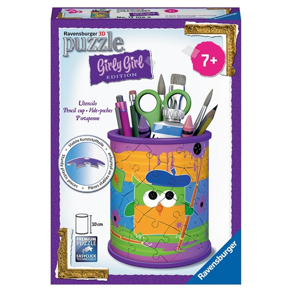 Ravensburger (12106) - "Pencil Cup Owls" - 54 brikker puslespil