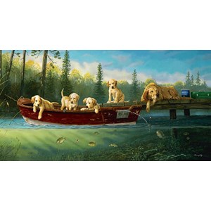 SunsOut (71196) - Terry Doughty: "Fishing Lessons" - 500 brikker puslespil