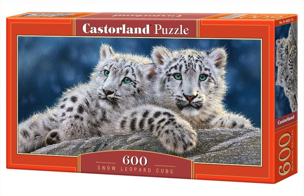 Castorland (B-060115) - "Snow Leopard Cubs" - 600 brikker puslespil