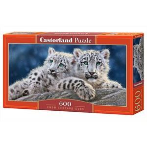 Castorland (B-060115) - "Snow Leopard Cubs" - 600 brikker puslespil