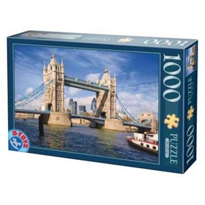 D-Toys (64288-FP08) - "Tower Bridge, London" - 1000 brikker puslespil