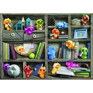 Ravensburger (19483) - "Gelini Bookshelf" - 1000 brikker puslespil