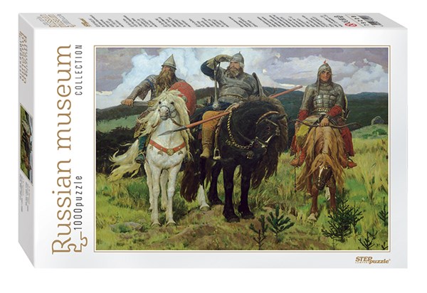 Step Puzzle (79209) - Viktor Vasnetsov: "Bogatyrs" - 1000 brikker puslespil