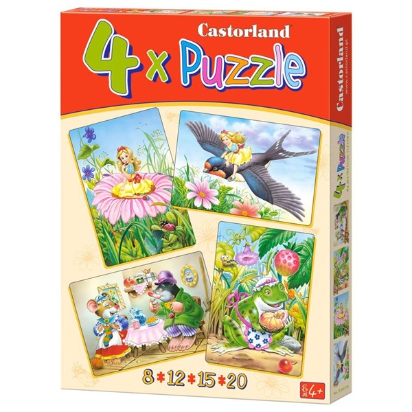 Castorland (B-04270) - "4 tales and legends" - 8 12 15 20 brikker puslespil