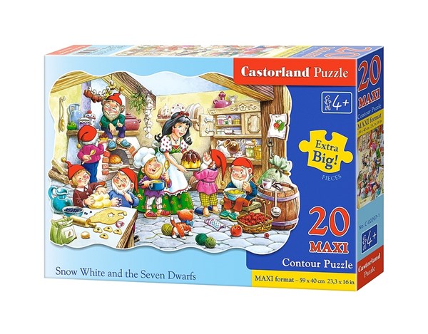 Castorland (C-02207) - "Snow-White and the Seven Dwarfs" - 20 brikker puslespil
