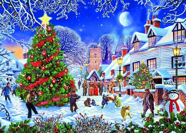 Gibsons (G3526) - Steve Crisp: "The Village Christmas Tree" - 500 brikker puslespil