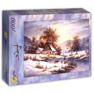 Grafika (T-00503) - Dennis Lewan: "Amber Sky Of Winter" - 1000 brikker puslespil