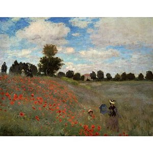 D-Toys (66961-IM02) - Claude Monet: "Poppy Field in Argenteuil" - 1000 brikker puslespil