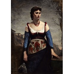 Grafika (01980) - Jean-Baptiste-Camille Corot: "Agostina, 1866" - 1000 brikker puslespil