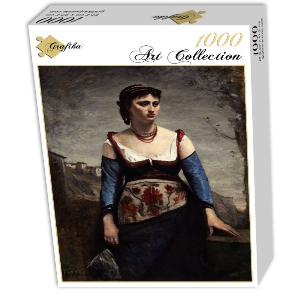 Grafika (01980) - Jean-Baptiste-Camille Corot: "Agostina, 1866" - 1000 brikker puslespil