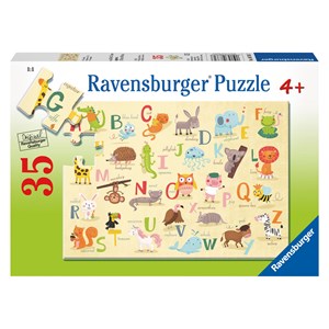 Ravensburger (08761) - "A-Z Animals" - 35 brikker puslespil