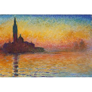 Grafika (00095) - Claude Monet: "Saint-Georges-Majeur au Crépuscule, 1908" - 12 brikker puslespil