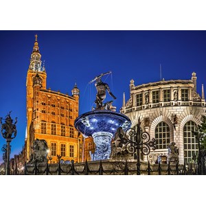 Castorland (B-52936) - "Neptune Fountain, Gdansk" - 500 brikker puslespil