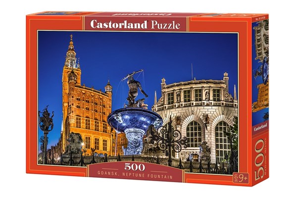 Castorland (B-52936) - "Neptune Fountain, Gdansk" - 500 brikker puslespil