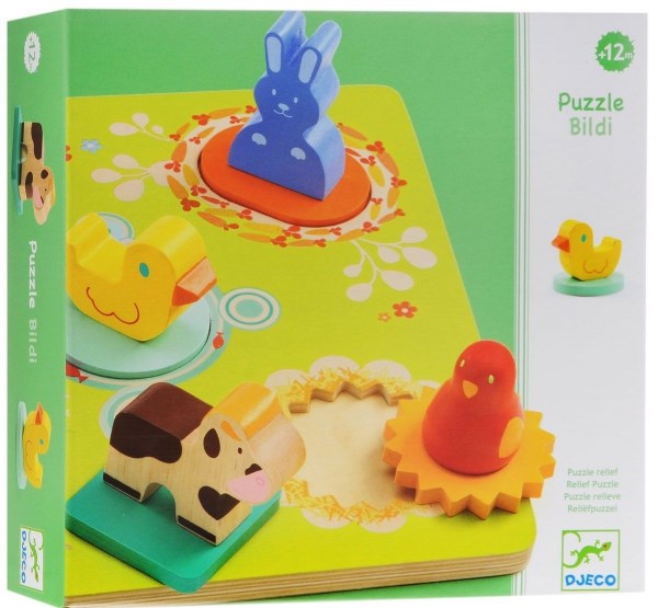 Djeco (01030) - "And og venner" - 5 brikker puslespil