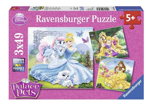 Ravensburger (09346) - "Belle, Cinderella And Raiponce" - 49 brikker puslespil