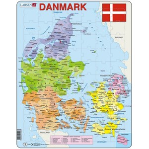 Larsen (A6-DK) - "Danmarkskort" - 70 brikker puslespil