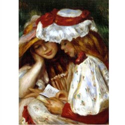 D-Toys (66909-RE08X) - Pierre-Auguste Renoir: "Two Girls Reading" - 1000 brikker puslespil