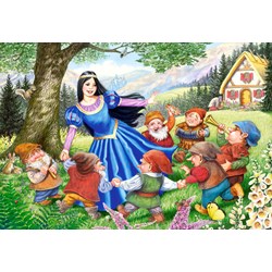 Castorland (B-040049) - "Snow White and the seven dwarves" - 40 brikker puslespil