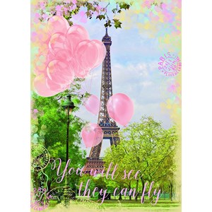 Ravensburger (19708) - "Eiffel Tower" - 1000 brikker puslespil