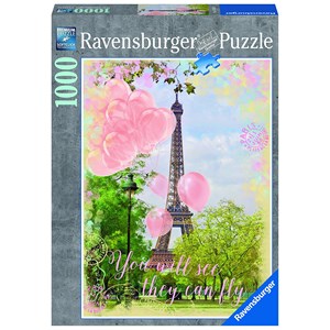 Ravensburger (19708) - "Eiffel Tower" - 1000 brikker puslespil