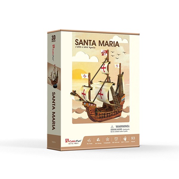 Cubic Fun (T4031h) - "Santa Maria" - 93 brikker puslespil