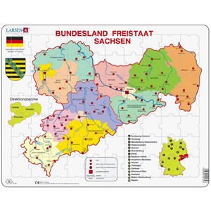 Larsen (K34) - "Bundesland: Freistaat Sachsen" - 70 brikker puslespil
