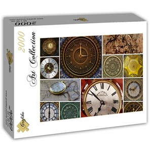 Grafika (T-00134) - "Collages, Clocks" - 2000 brikker puslespil