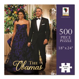 African American Expressions (PUZ-09) - "The Obamas" - 500 brikker puslespil