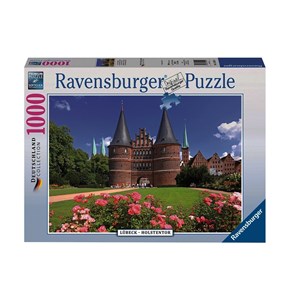 Ravensburger (19459) - "Lübeck, Holstentor, Germany" - 1000 brikker puslespil