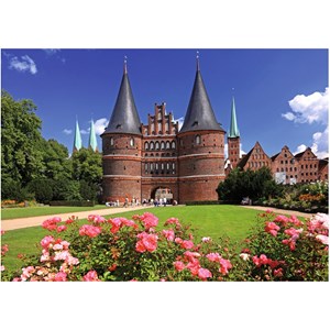 Ravensburger (19459) - "Lübeck, Holstentor, Germany" - 1000 brikker puslespil