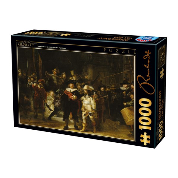 D-Toys (73792-1) - Rembrandt: "Night Watch" - 1000 brikker puslespil