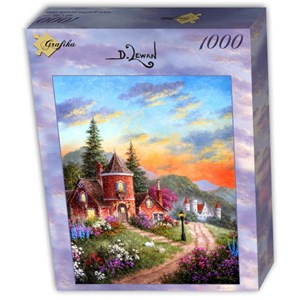 Grafika (T-00518) - Dennis Lewan: "Castle Ridge Manor" - 1000 brikker puslespil