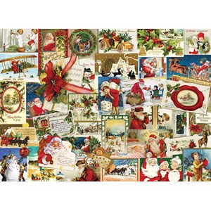 Eurographics (6000-0784) - "Vintage Christmas Cards" - 1000 brikker puslespil
