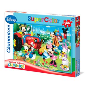 Clementoni (27859) - "Mickey and his Friends at the Farm" - 104 brikker puslespil