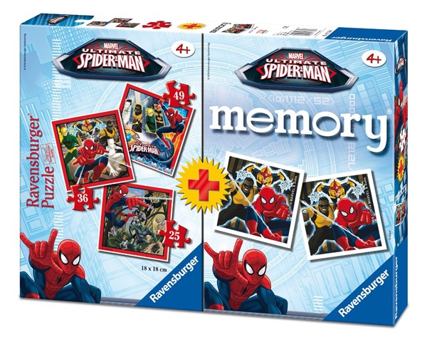 Ravensburger (07359) - "Spiderman + Memory" - 25 36 49 brikker puslespil