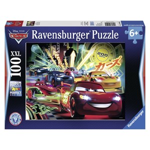 Ravensburger (10520) - "Cars Néon" - 100 brikker puslespil