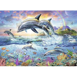 Ravensburger (13697) - "Colorful Underwater World + Coloring Booklet" - 100 brikker puslespil