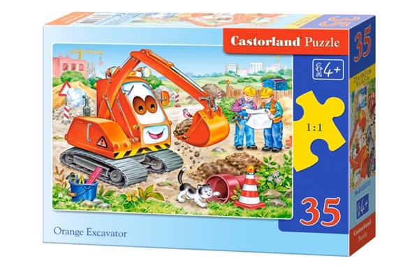 Castorland (B-035113) - "Orange Excavateur" - 35 brikker puslespil