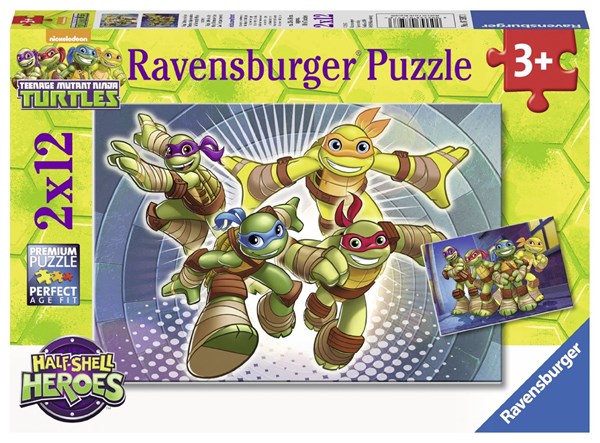 Ravensburger (07597) - "Ninja Turtles" - 12 brikker puslespil