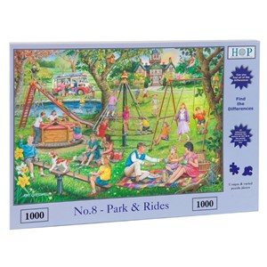 The House of Puzzles (3503) - "Find the Differences No.8, Park & Rides" - 1000 brikker puslespil