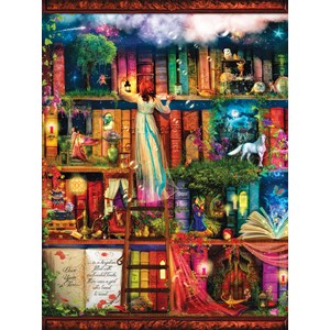 SunsOut (51067) - Aimee Stewart: "Treasure Hunt Bookshelf" - 1000 brikker puslespil
